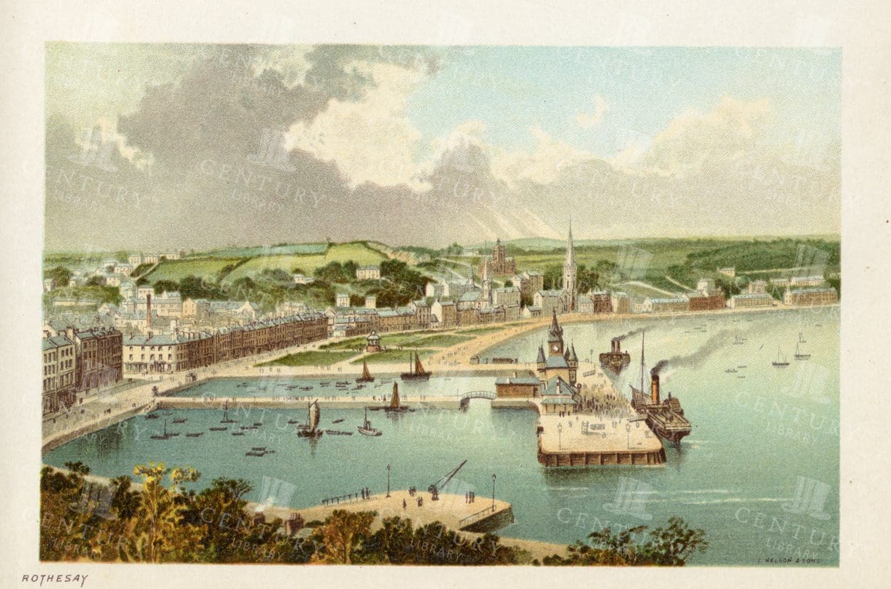 ROTHESAY - Vintage Scottish Landscape Illustration - 1895