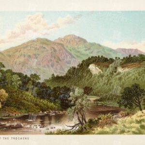 1895 Vintage Illustration - In the Pass of the Trossachs - Scottish Landscapes