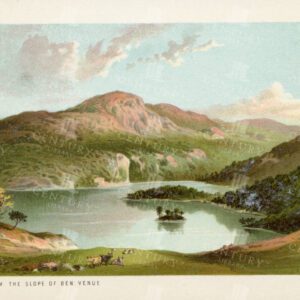 LOVELY Scottish Landscapes Chromo Illustration - Vintage 1895