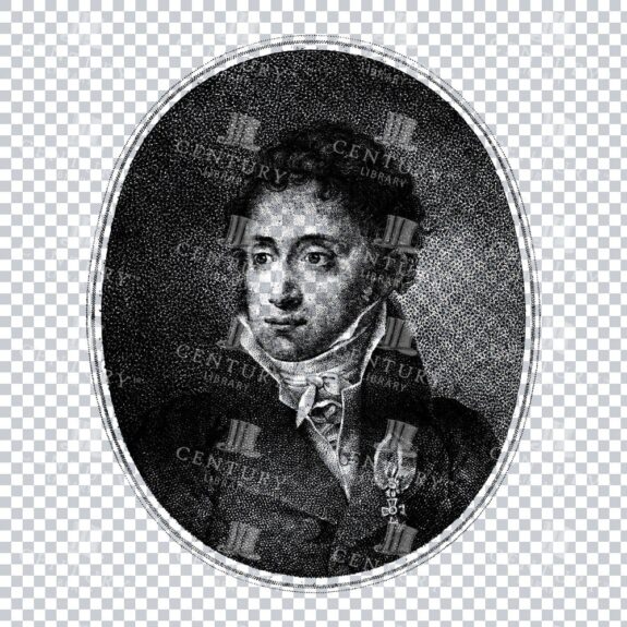 Vintage Side Profile Portrait of Man in Fine Dress