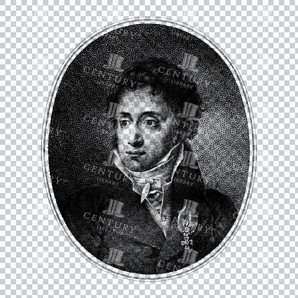 Vintage Side Profile Portrait of Man in Fine Dress