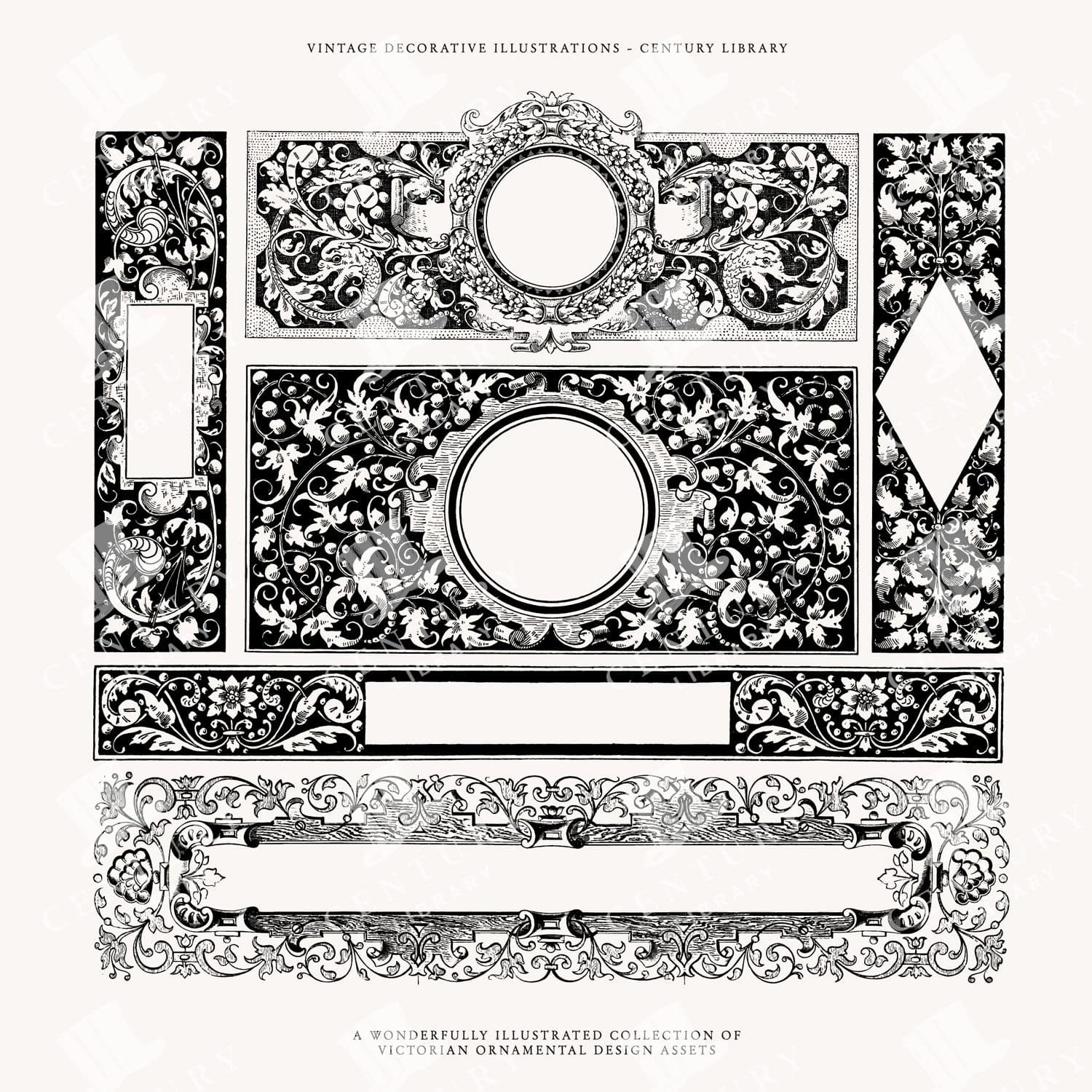 Vintage Banner and Label Designs in Vector and PNG Formats - Decorative Clipart for Invitations and Design Projects
