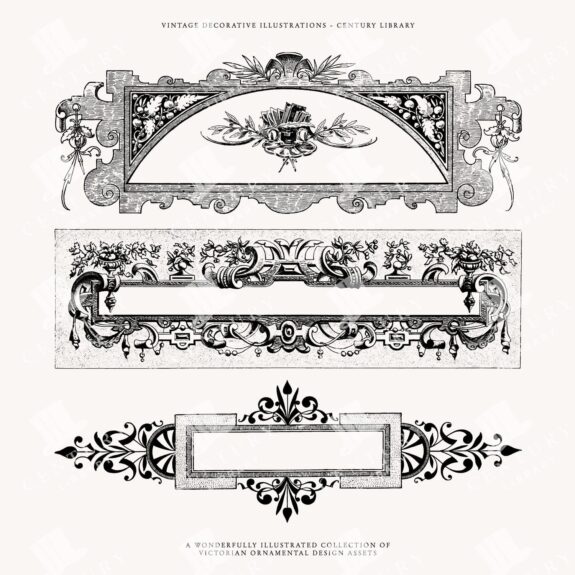 Vintage Vector Label Templates and Design Assets in PNG, SVG, and EPS Formats - Isolated Clip Art for Invitations and Design Projects