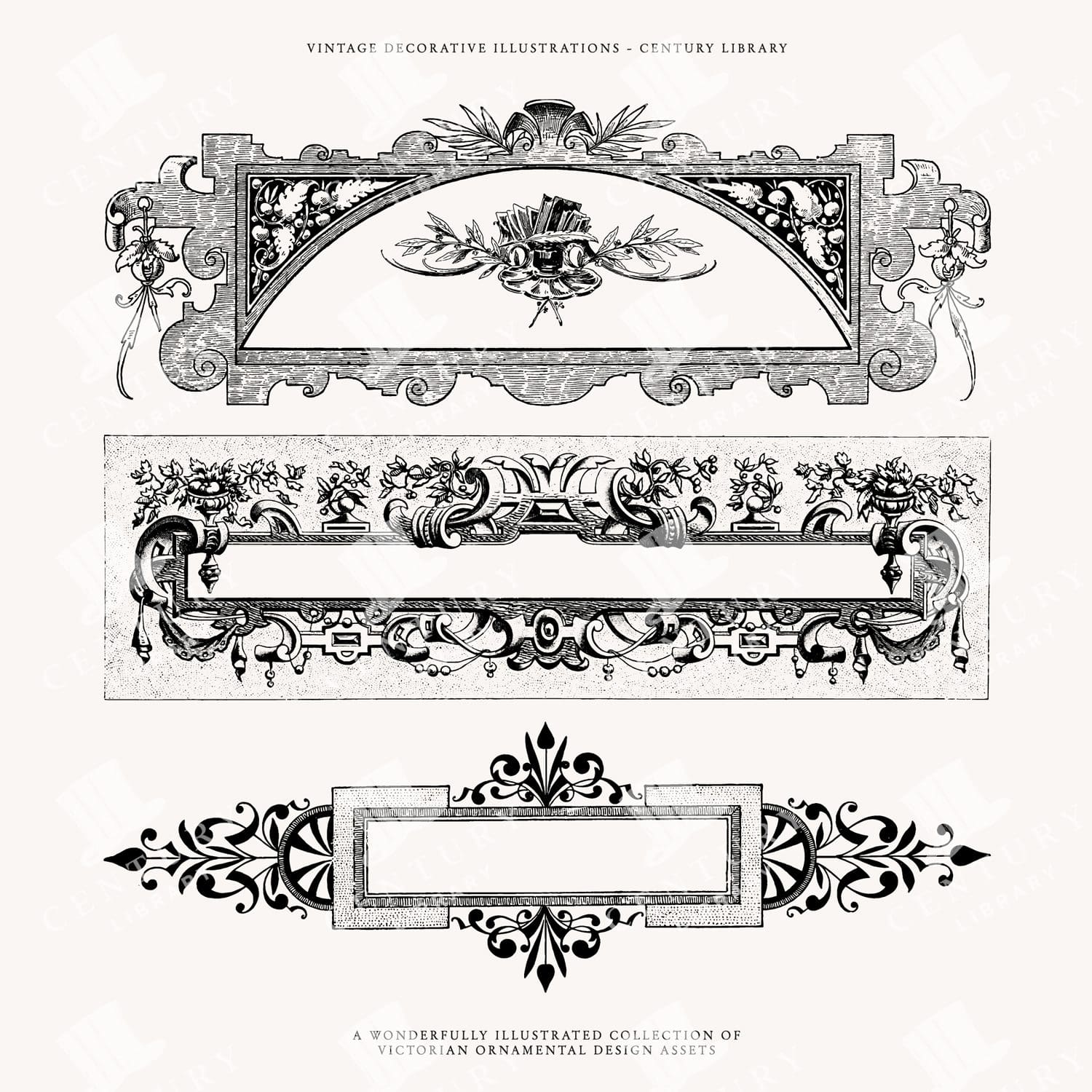 Vintage Vector Label Templates and Design Assets in PNG, SVG, and EPS Formats - Isolated Clip Art for Invitations and Design Projects