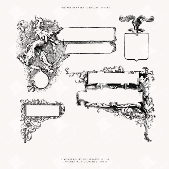 Victorian Banner Illustrations In Svg, Png, And Eps File Formats