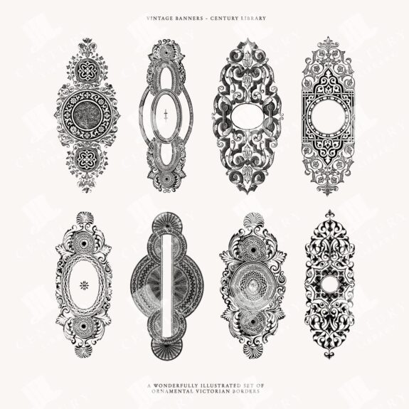 Ornamental Badge And Label Designs Svg, Png, And Eps - Decorative Vintage Line Art Illustrations
