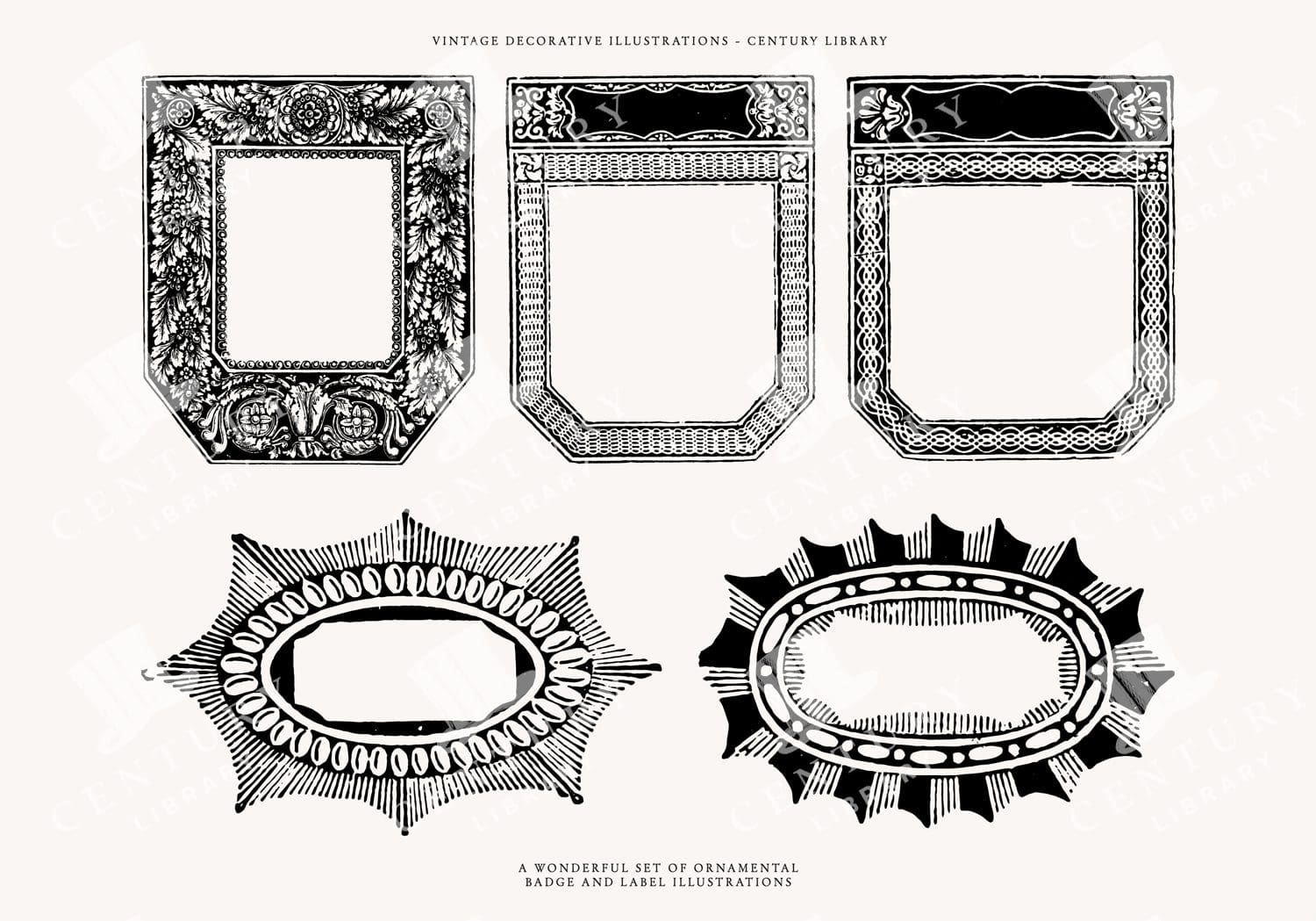 Logo Template Designs In Svg, Png, And Eps Image Formats - Downloadable Vintage Line Art Clipart