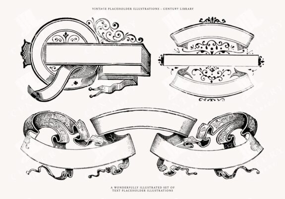 Vintage Ribbon And Banner Illustrations - Decorative And Downloadable Design Assets