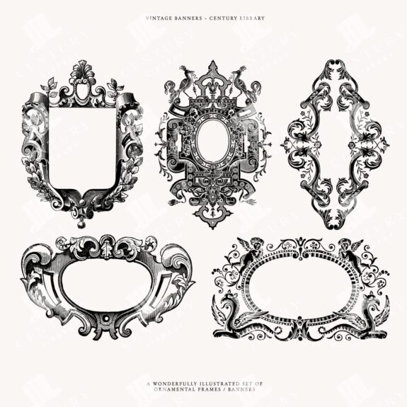 Ornamental Badge Designs In Svg, Png, And Eps Image Formats - Downloadable Vintage Design Assets