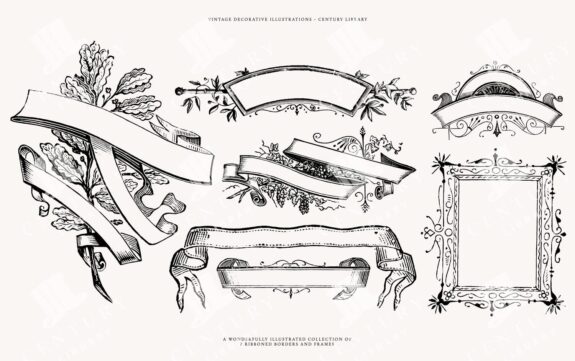 Vintage Ribbon Banner Design Assets