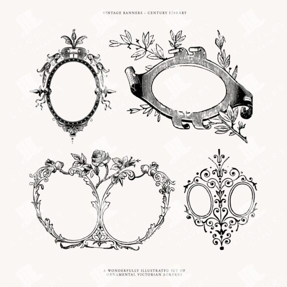 Vintage Circular Decorative Design Elements