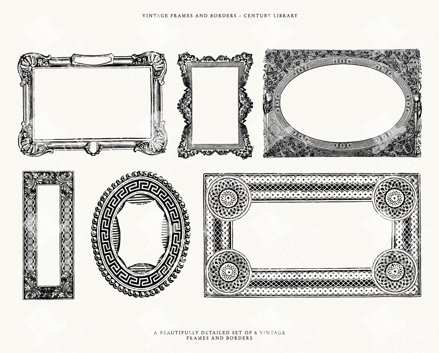 Vintage Borders And Frame Clip Art - Victorian Decorative Design Assets In Png, Svg, And Eps Formats