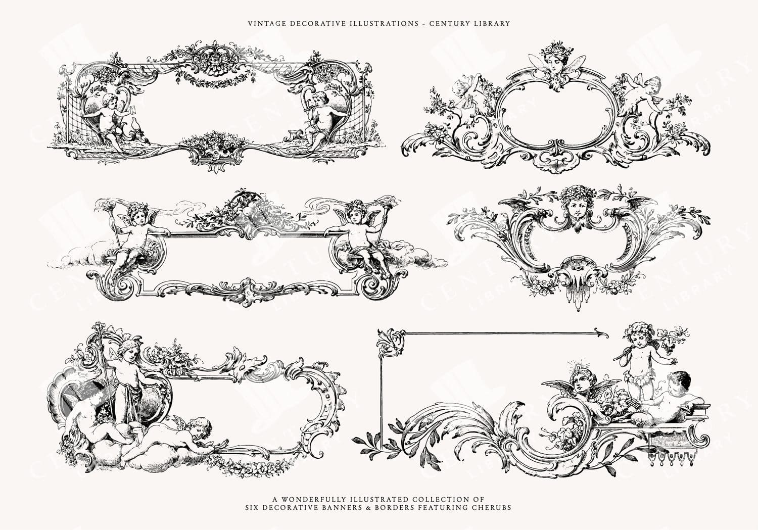 Chinoiserie Frame And Border Svg Clipart - Downloadable Ornate Vintage Design Assets In Vector And Isolated Png Image Formats
