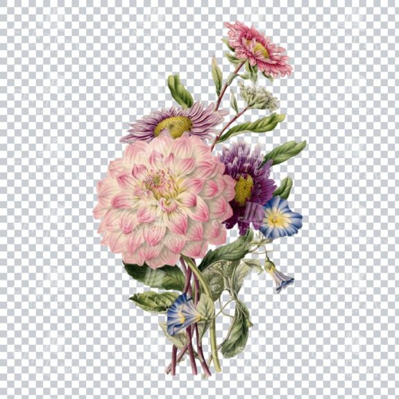 Vintage Color Art: Floral Arrangement