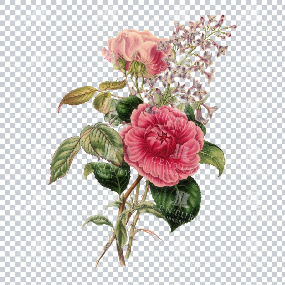 Retro Flower Bouquet Illustration
