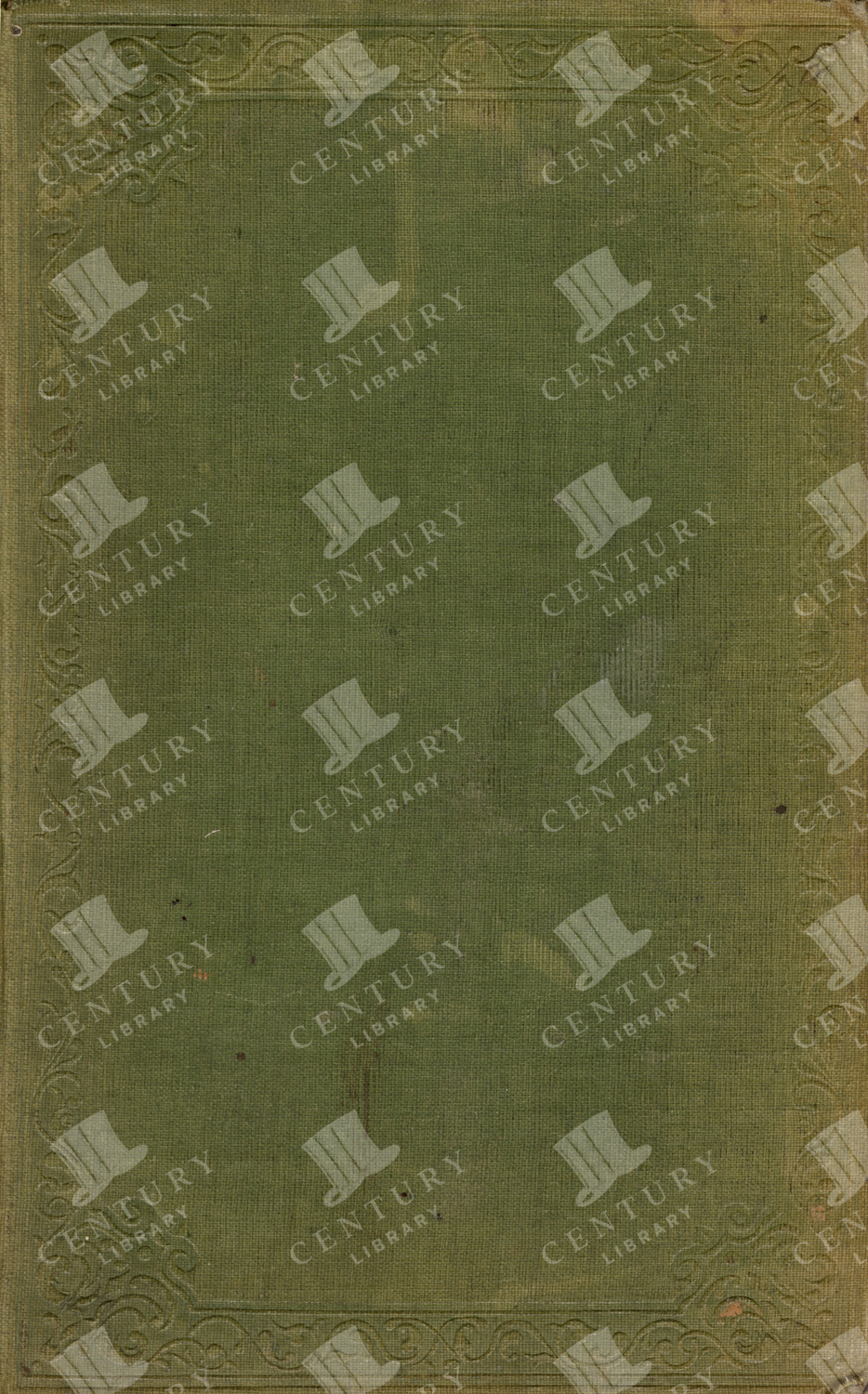 Olive Green Fabric Embossed Vintage Book Cover Texture