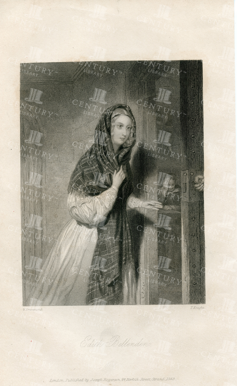 Edith Bellenden - Heroine Of Scott's 'old Mortality' - Vintage Print