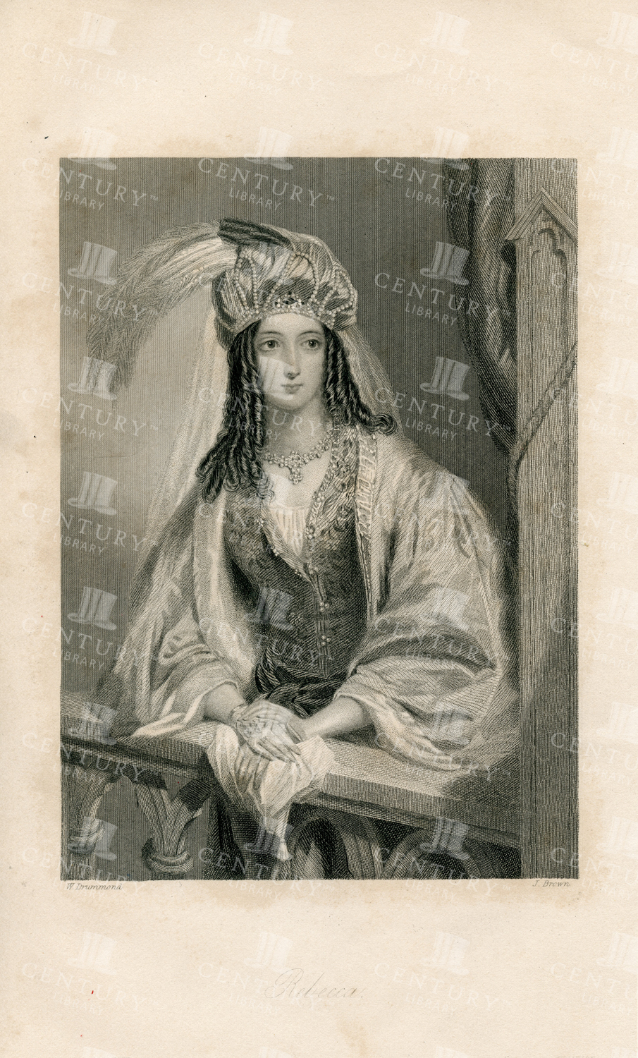 Women Of History Vintage Print - Rebecca - Antique 1851