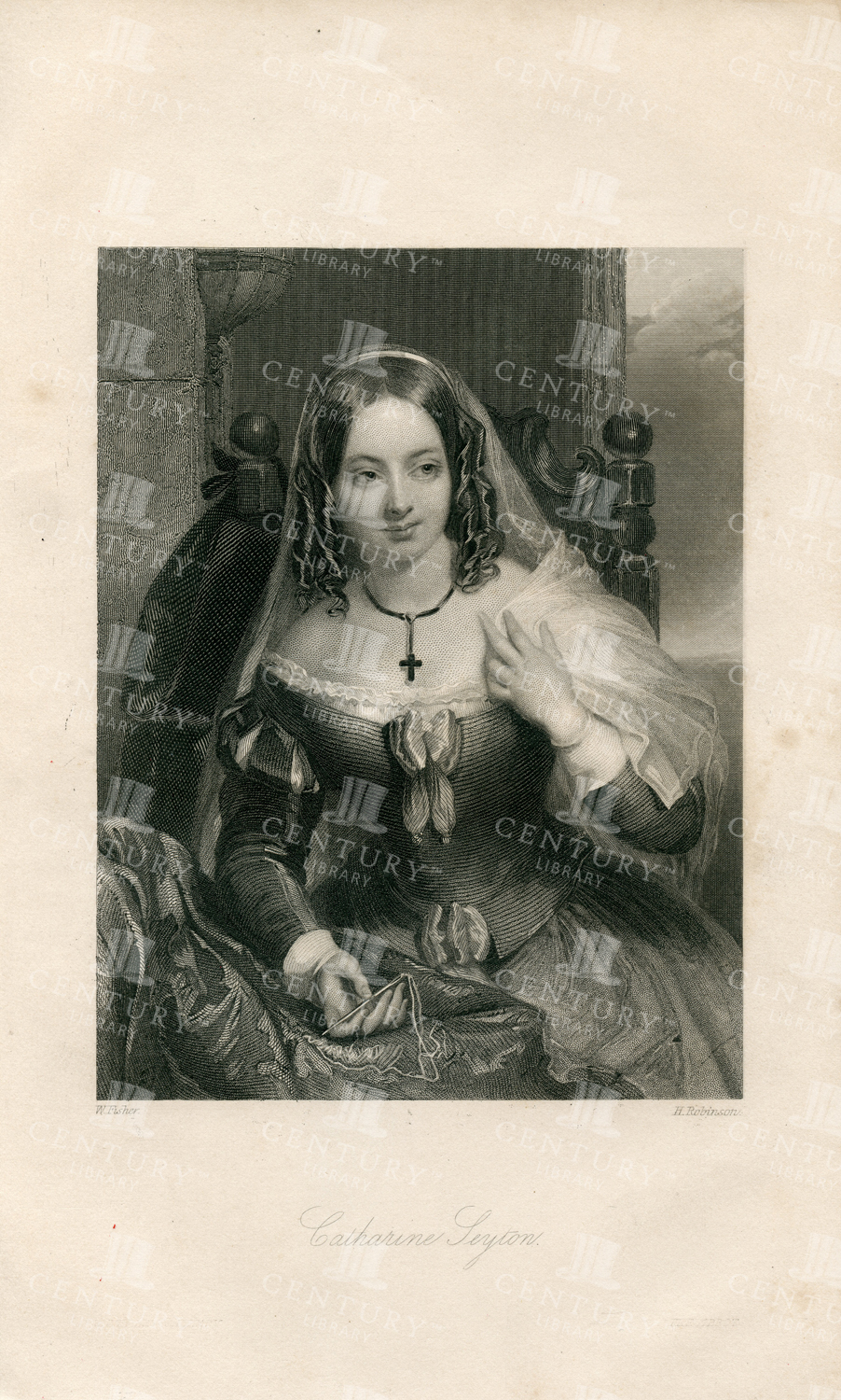 Vintage Women In History Print - Catharine Leyton - 1851