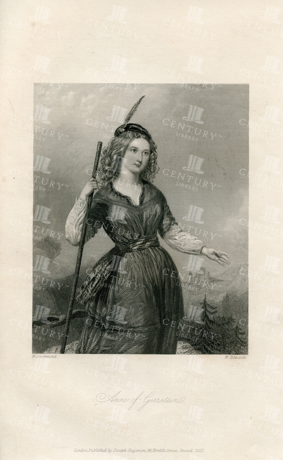 Lovely Belle Assemblee Print - Vintage 1851