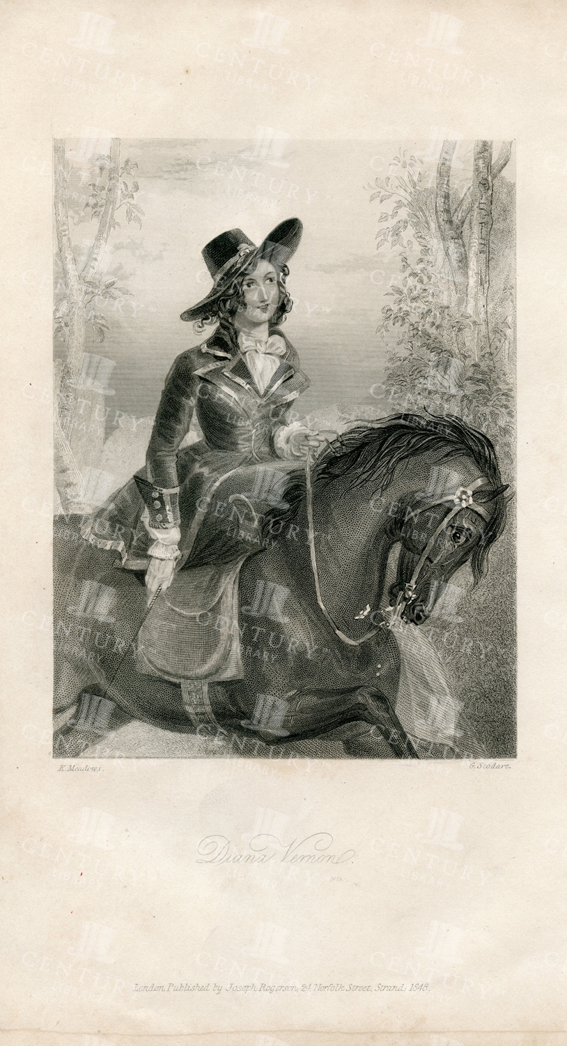 1851 Vintage Print - Diana Vernon - Belle Assemblee Monthly Print
