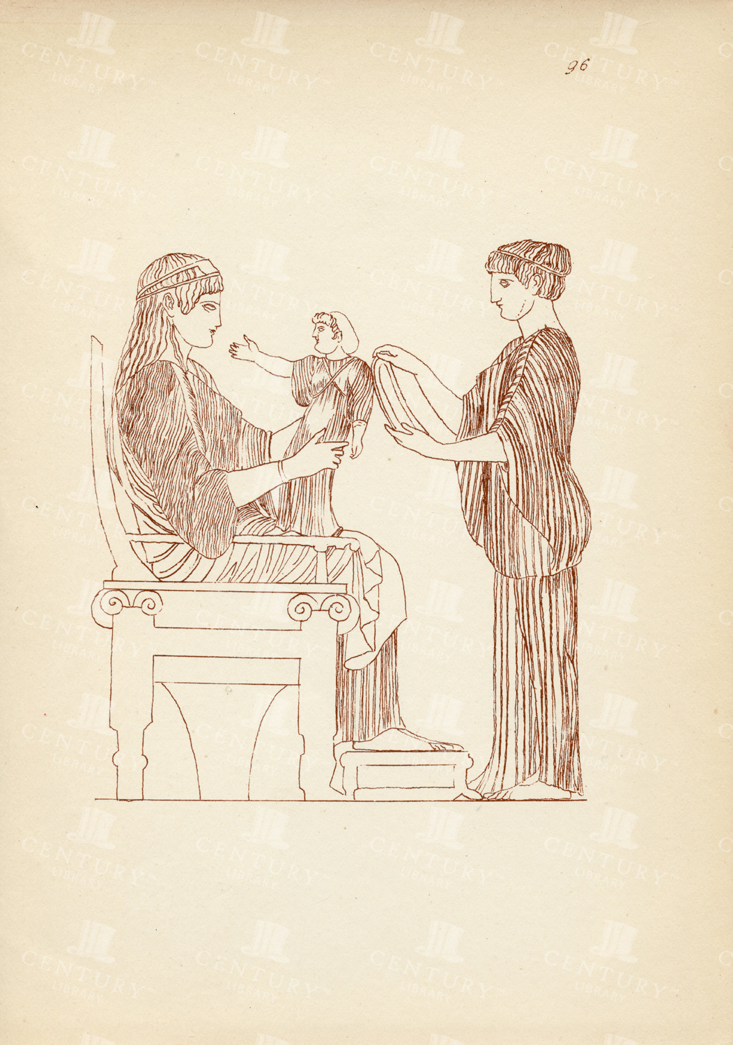 Vintage Costume Print - Early Lycian Or Ionian Style Of Dress