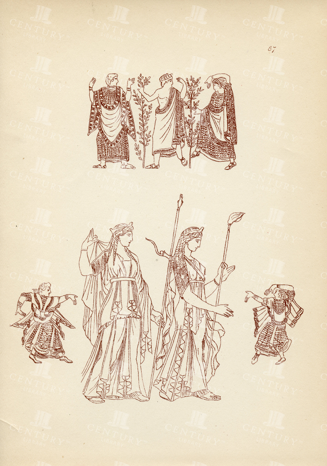 Dresses Of The Heroic Period  - Vintage 1883 Costume Print