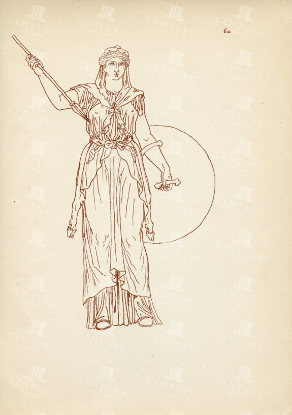 Juno Lanuvins (athene) Wearing A Goat Skin - Vintage Print