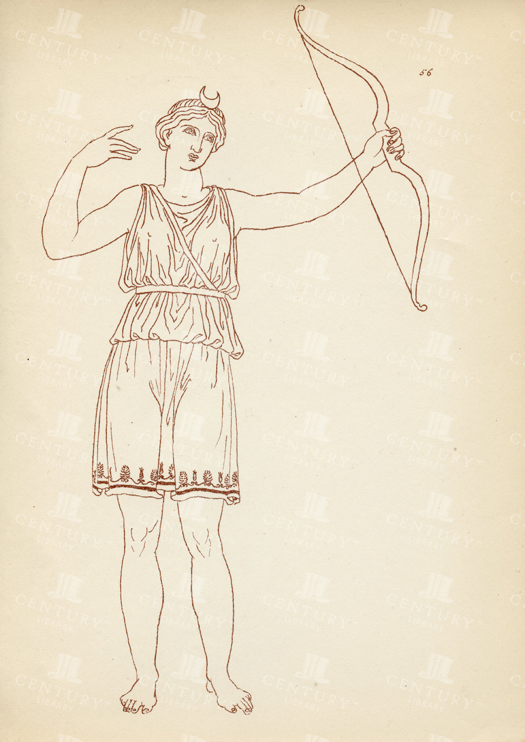 Antique 1883 Greek Female Costume Print