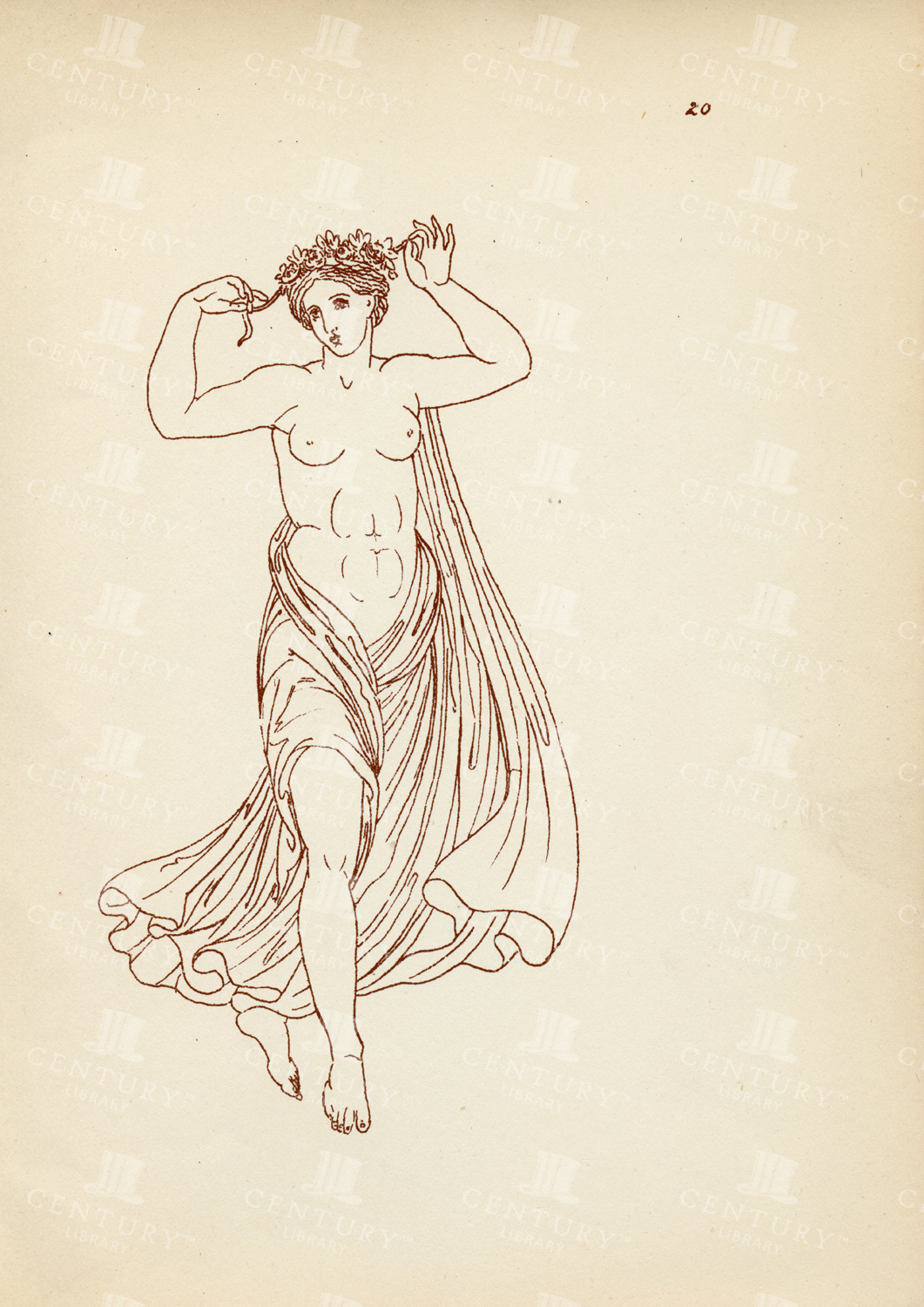 Female Dancer - Vintage 1883 Ancient Greek Costumes Print