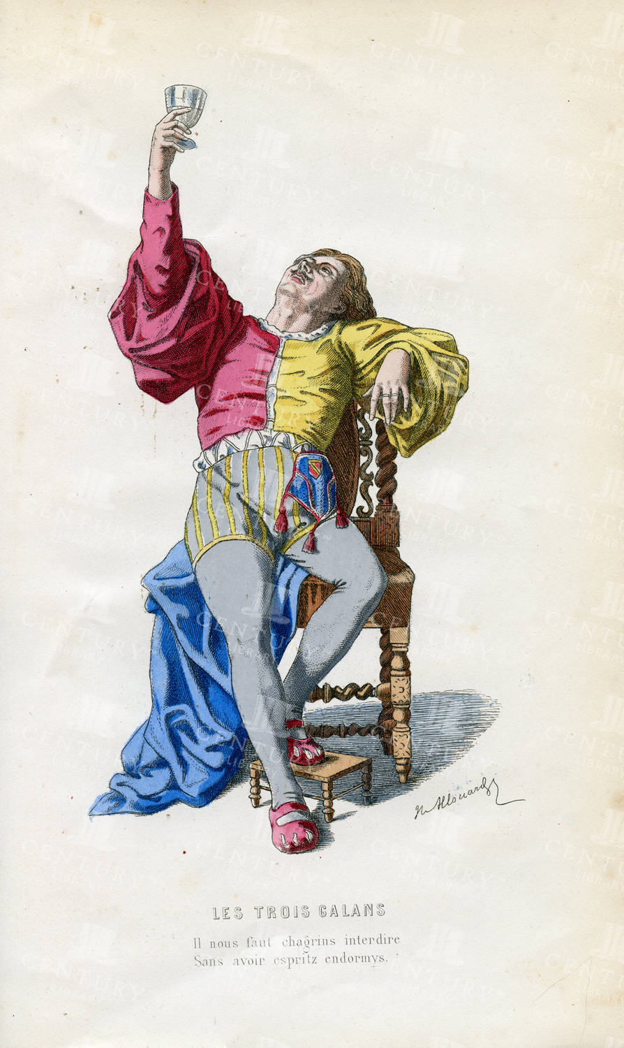 The Three Creeks - Vintage French Theatre Costume Print