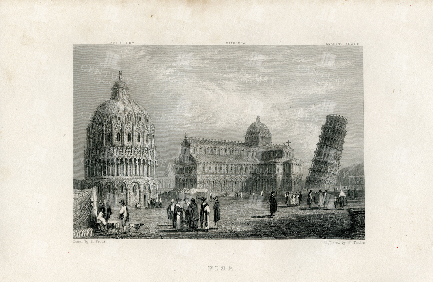 Pisa - Vintage 1781 Roman Empire Print