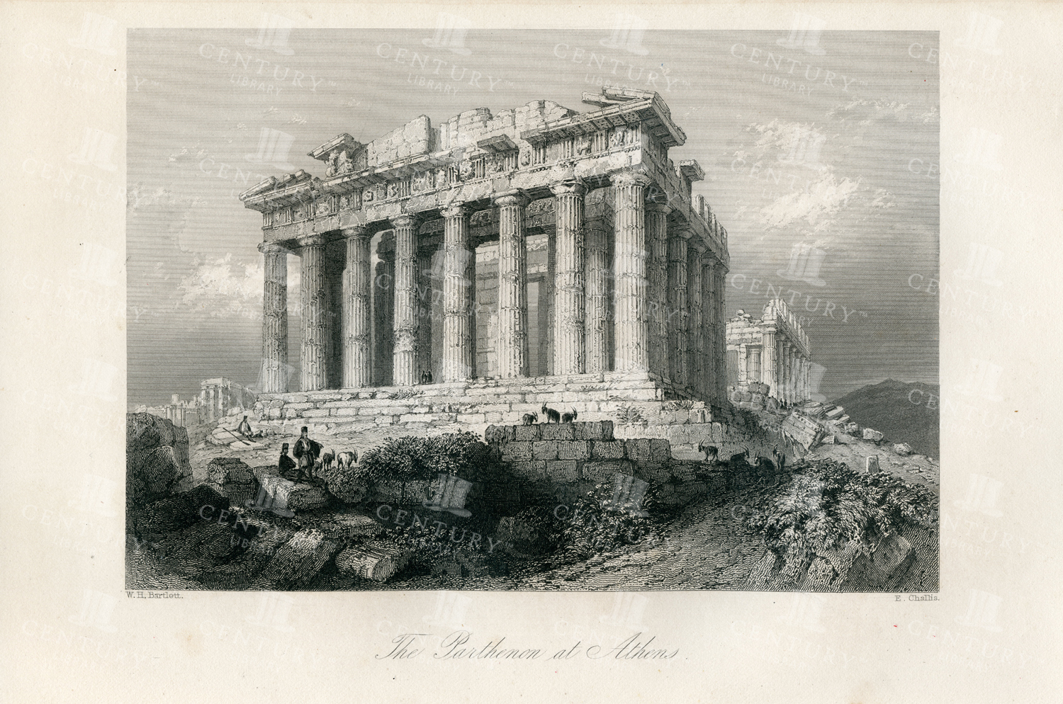 The Parthenon At Athens - Vintage 1781 Print