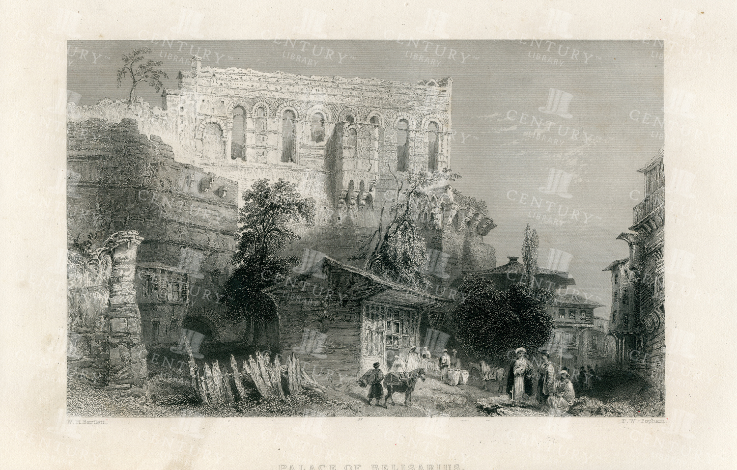 Palace Of Belisarius (water Temple) - 1781 Vintage Print
