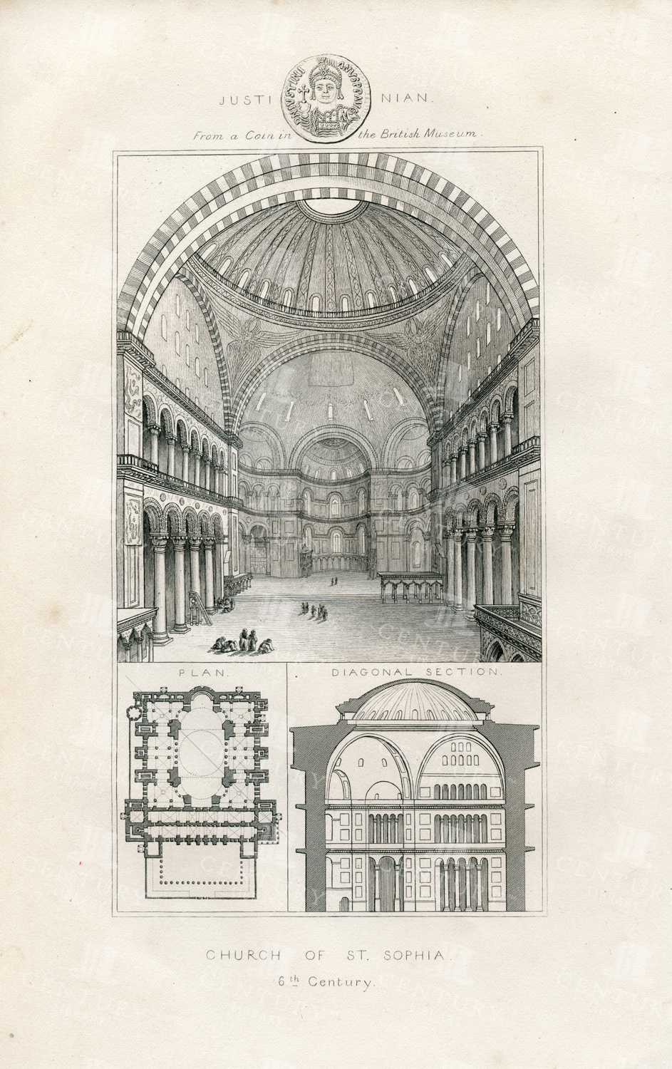 Church Of St Sophia - Antique 1781 Print