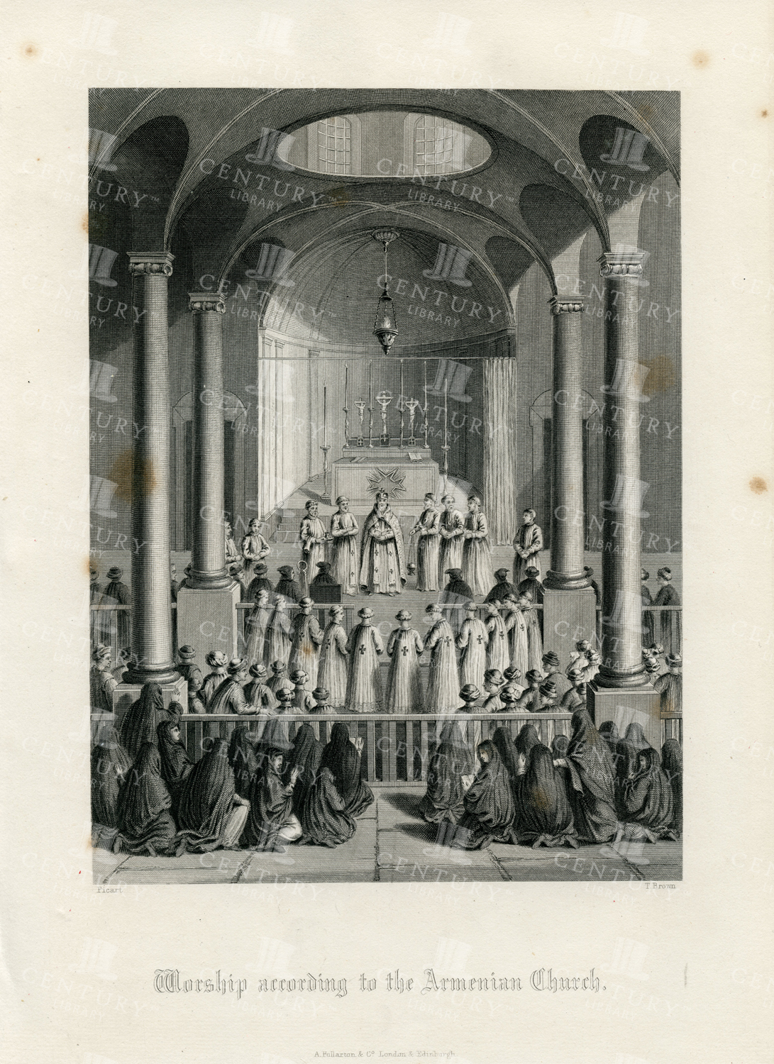 Worship According To The Armenian Church - Vintage Print