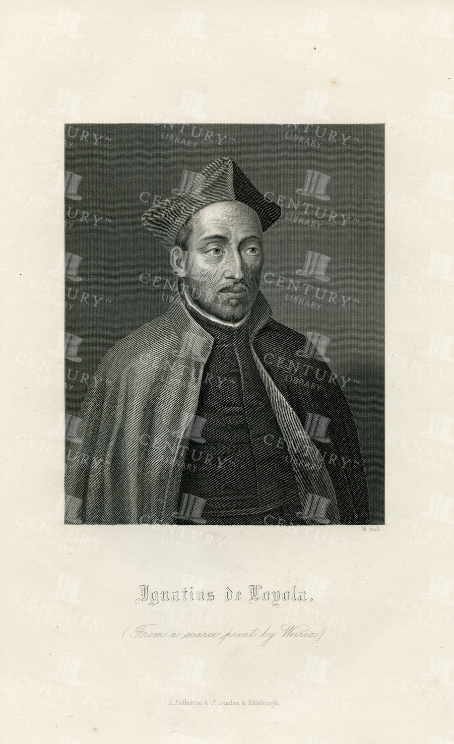 Ignatius De Loyola - 1840 Vintage Religious Print