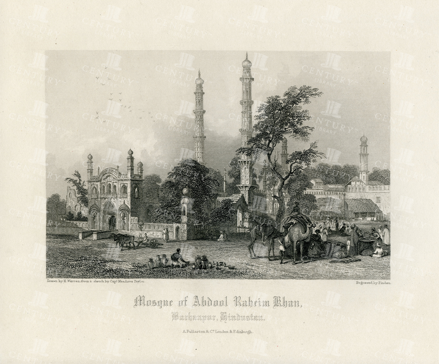 Mosque Of Abduol Raheim Khan - Vintage Rev James Gardner Print