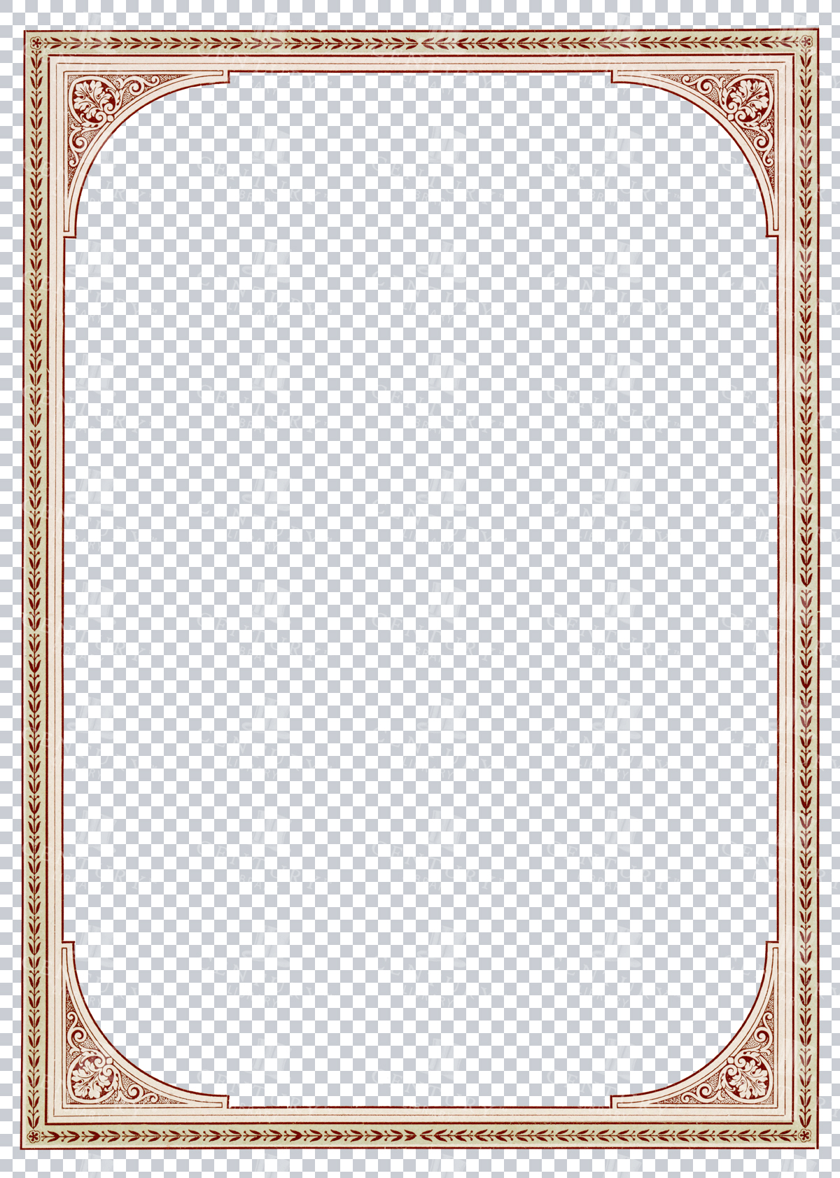 Vintage Ornate Decorative Border Frame With 19th Century Detailing