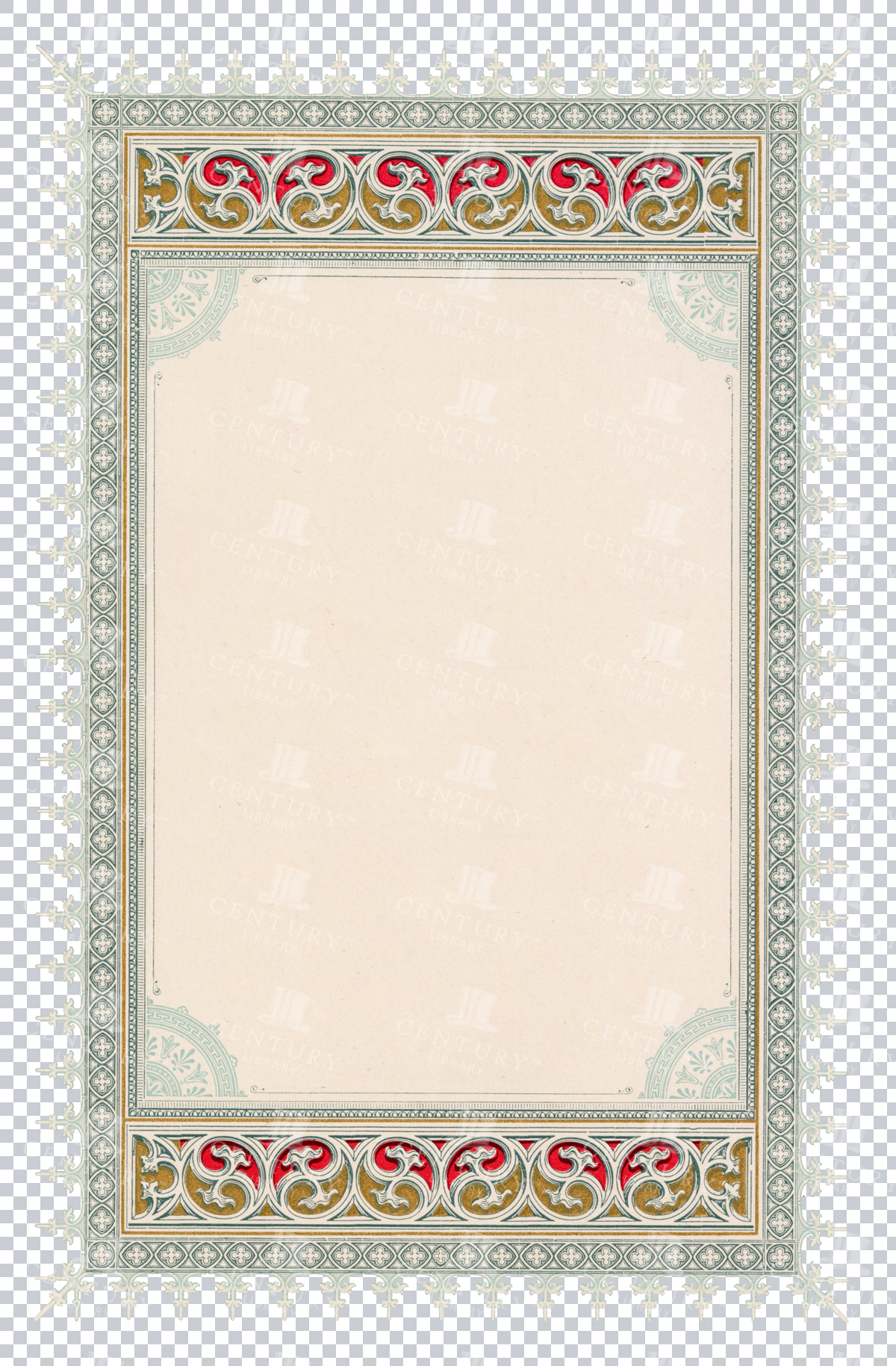 Ornate Floral Border With Decorative Pattern