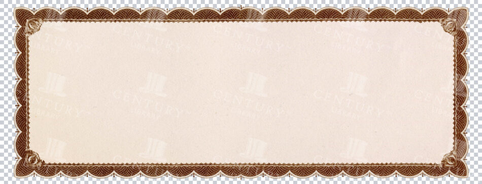 Decorative Brown Scalloped Border For Certificates And Formal Uses
