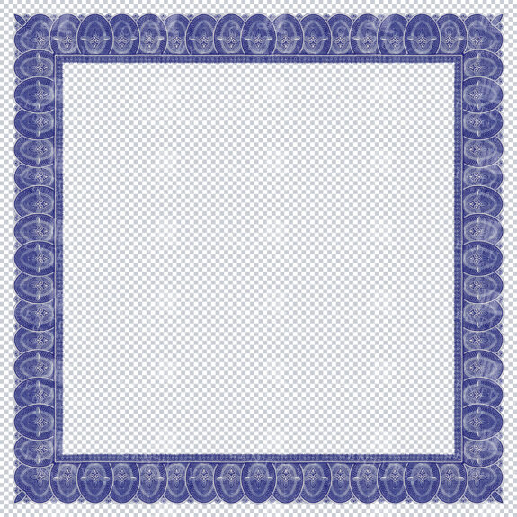 Blue Ornate Border Design