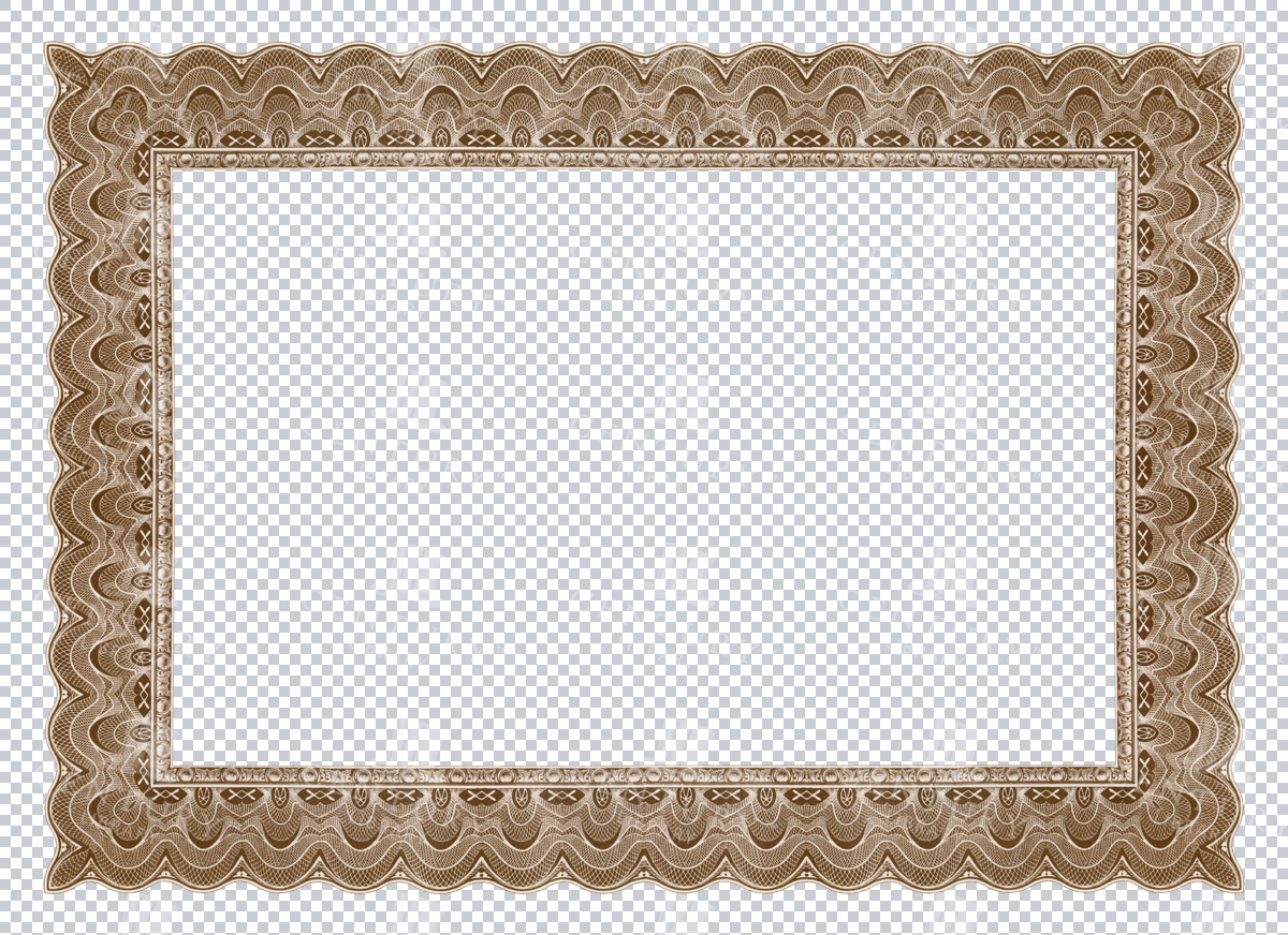 Full Brown Ornate Border Frame
