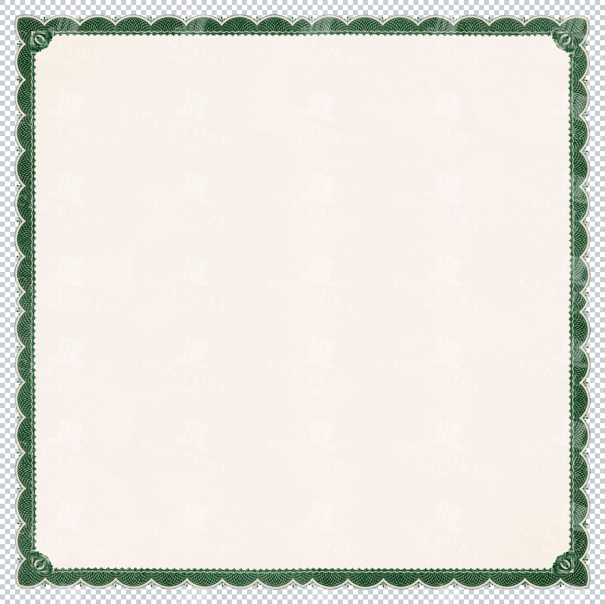 Green Classic Border With Scalloped Edges