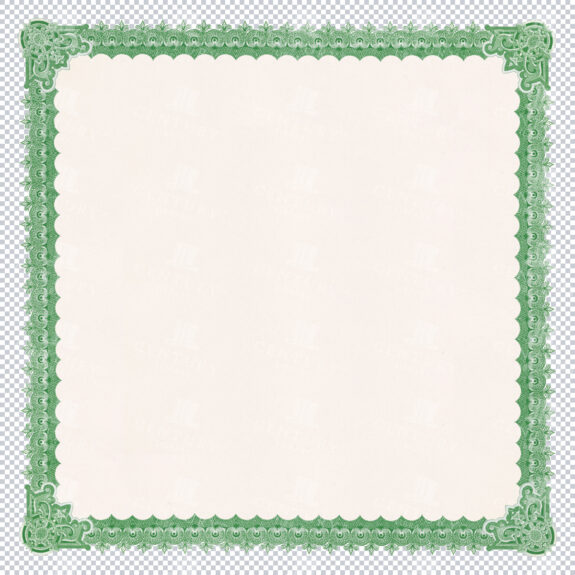 Green Decorative Border With Scalloped Corners