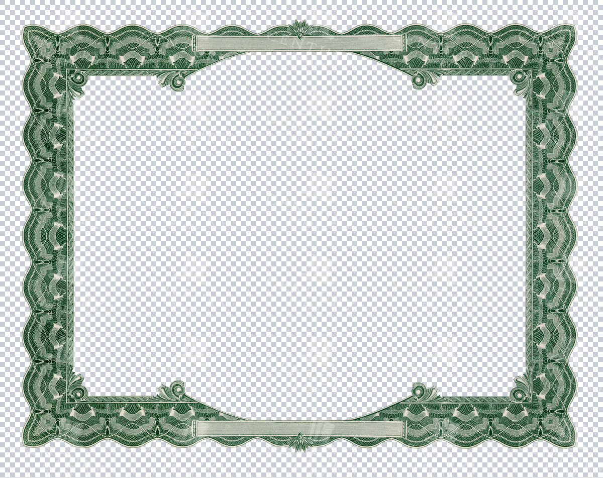 Green Ornate Frame With Wide Borders