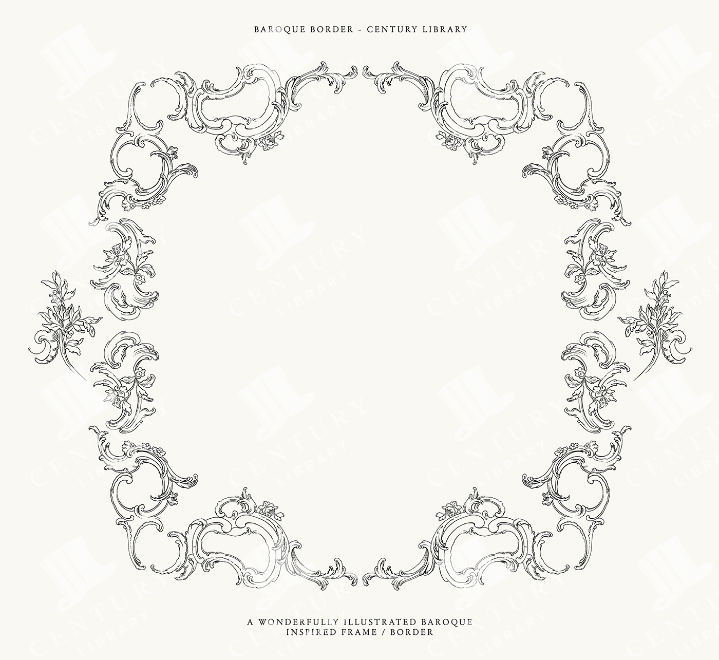 Baroque Border Png, Svg And Eps Illustration No.2