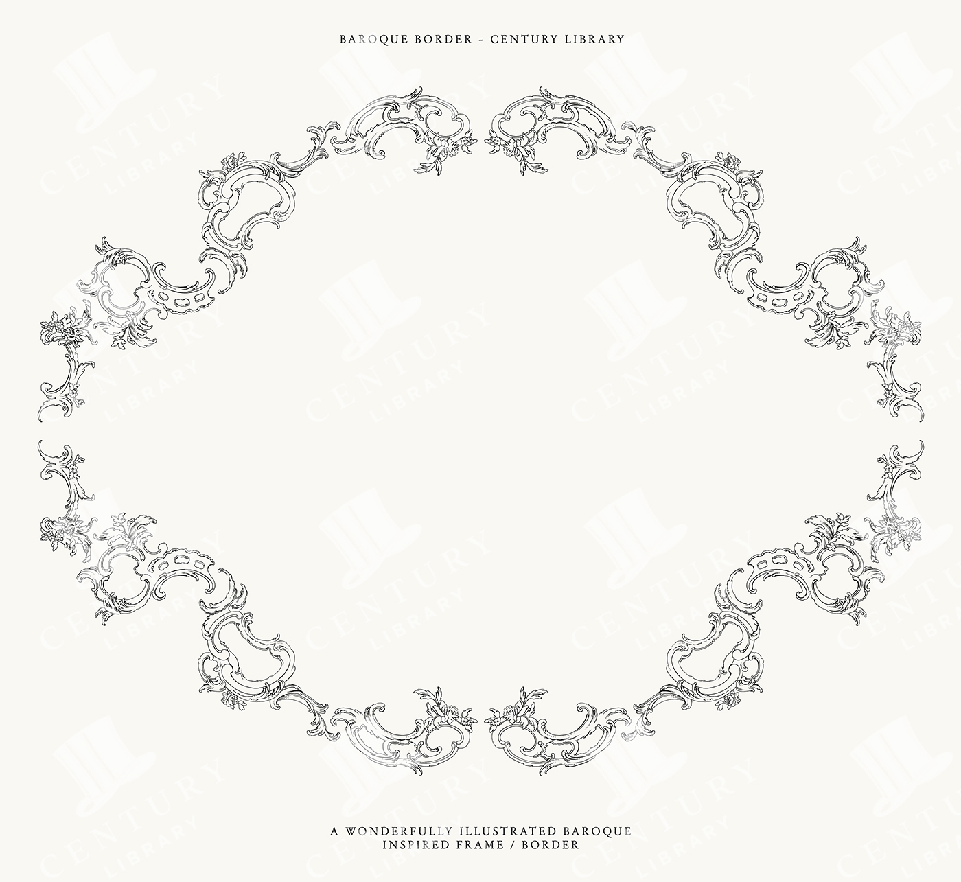 Baroque Border Png, Svg And Eps Illustration No.3