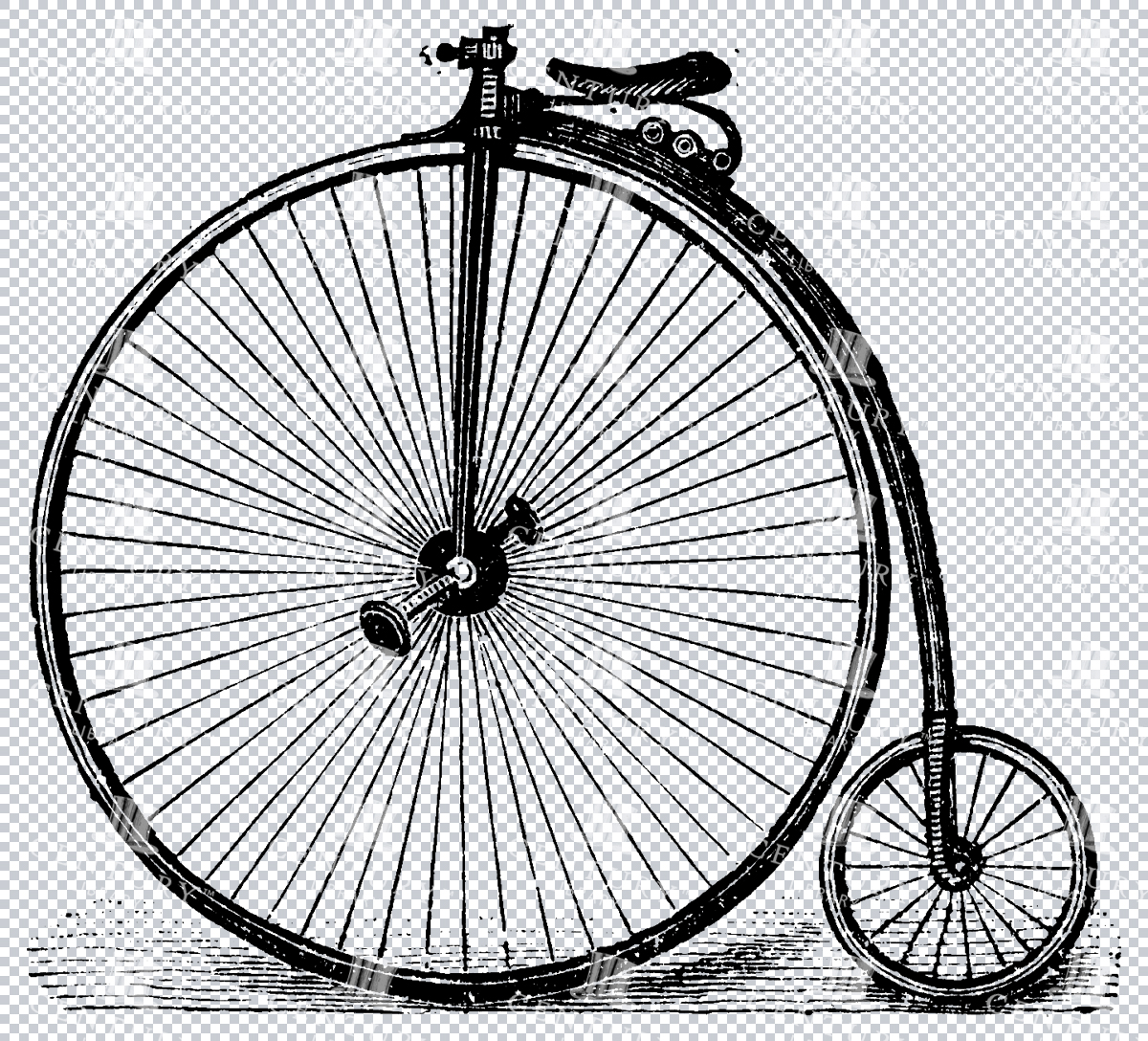 Penny Farthing Line Art Illustration