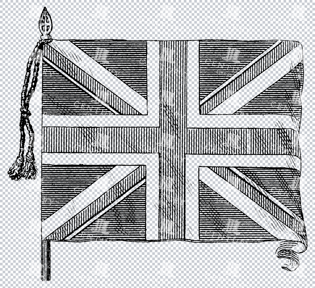Vintage Heraldry Naval Flag With The Union Jack